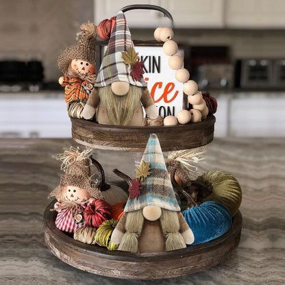 Herbst Wichtel Figuren 2er Set Deko Herbstdeko Autumn Home Dekoration