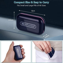 Tablettenteiler Pillenschneider mit Aufbewahrungsfach Blau