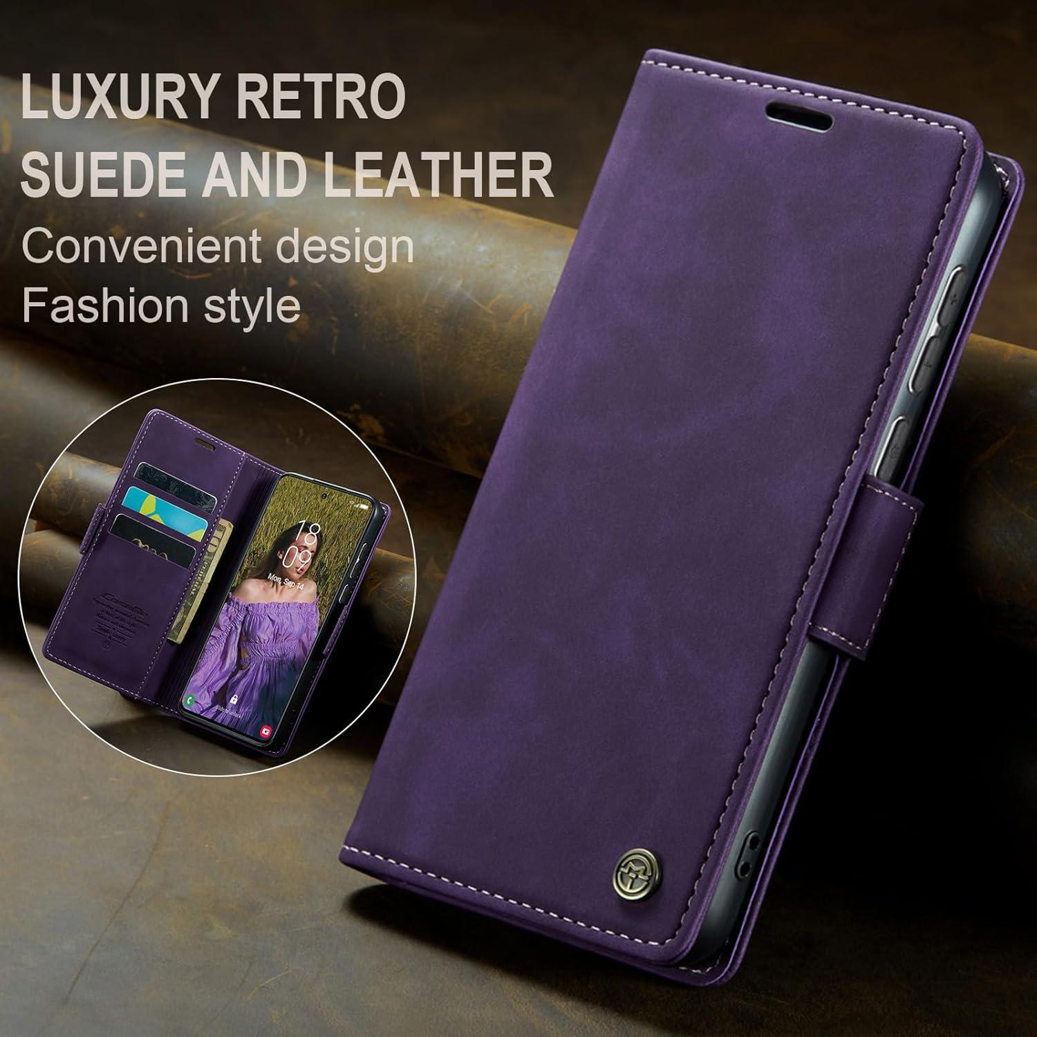 Handyhülle Samsung Galaxy S23 5G RFID Leder Klapphülle 6,1'' - Lila