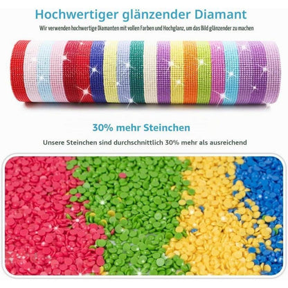Diamantmalerei Buddha Landschaft mit Wasserfall & Orchideen xxl