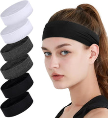 Sport Stirnband Set 4 Stück für Damen und Herren Anti-Rutsch Haarband