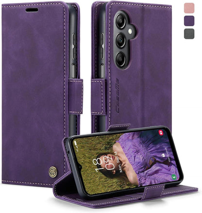 Handyhülle Samsung Galaxy A14 Premium Leder RFID Standfunktion