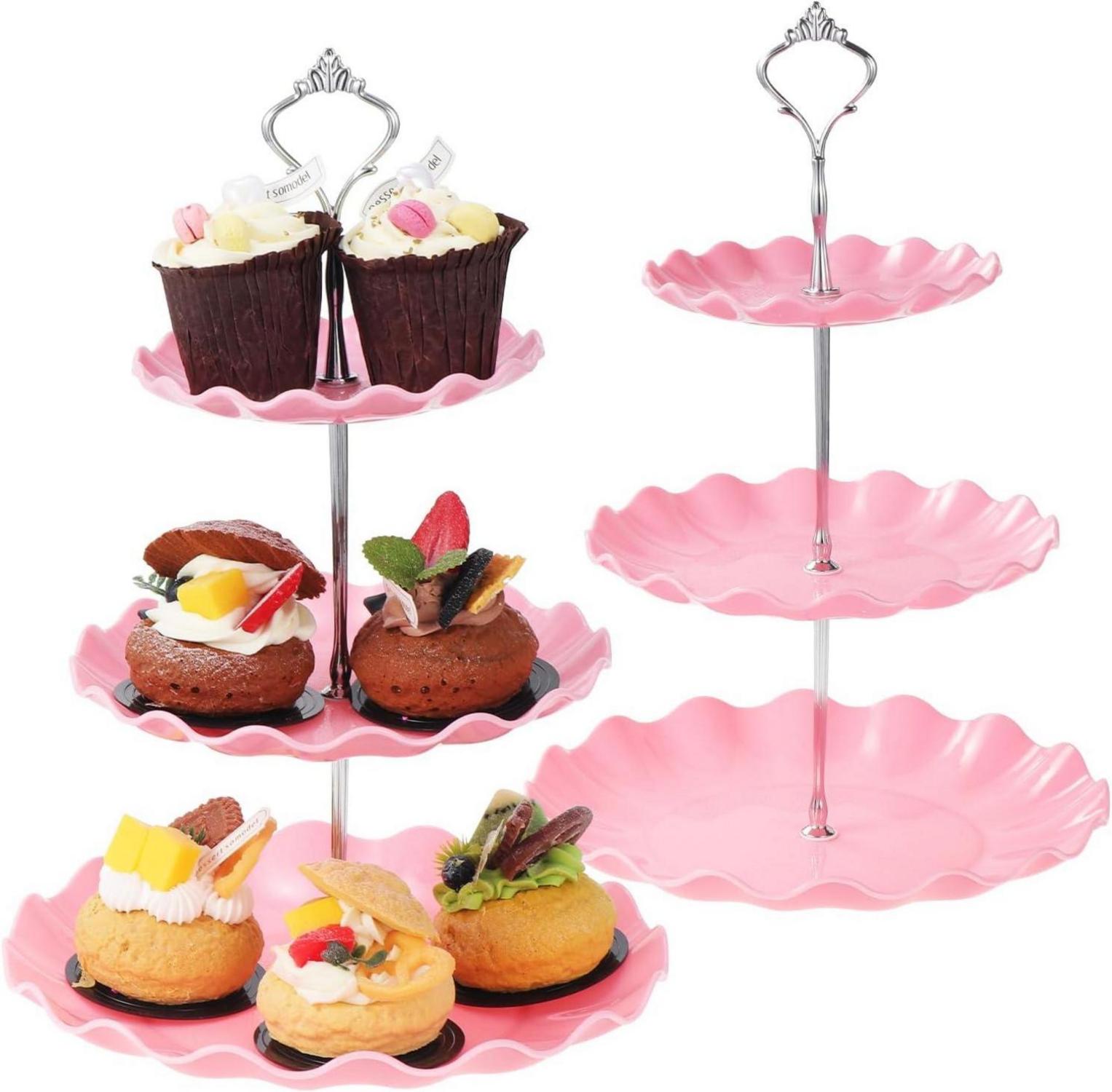 3-stöckiger Cupcake Dessertständer Gebäck Serviertablett Hochzeit