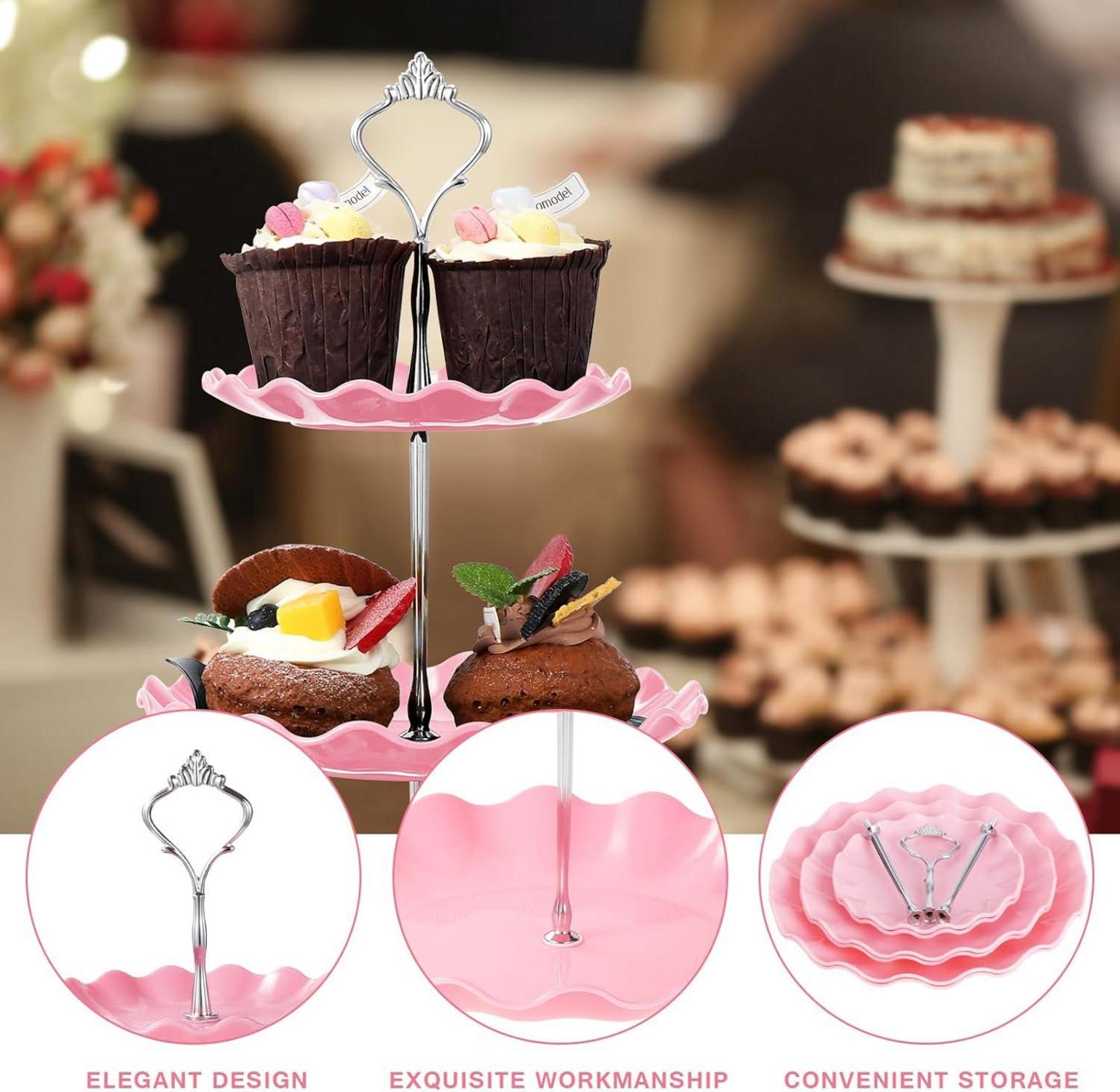 3-stöckiger Cupcake-Ständer Hochzeit Dessert Party Display Turm