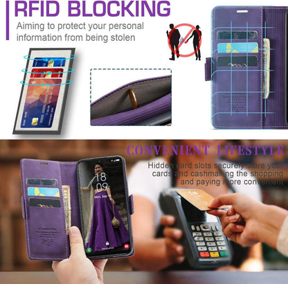 Samsung Galaxy A34 5G Handyhülle Leder Flip Case RFID