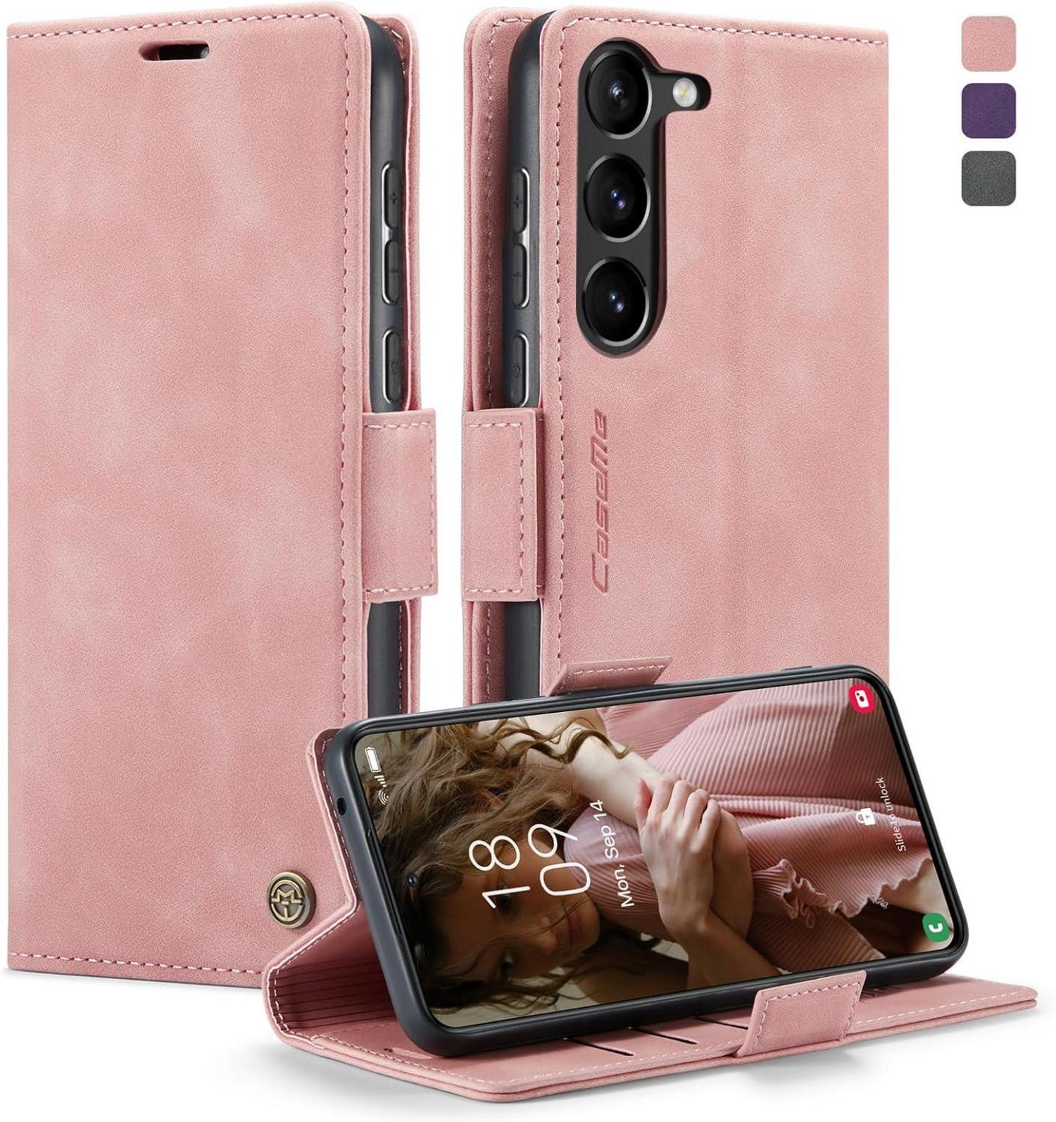 Samsung Galaxy S23 5G Handyhülle Leder RFID Standfunktion Magnetiker