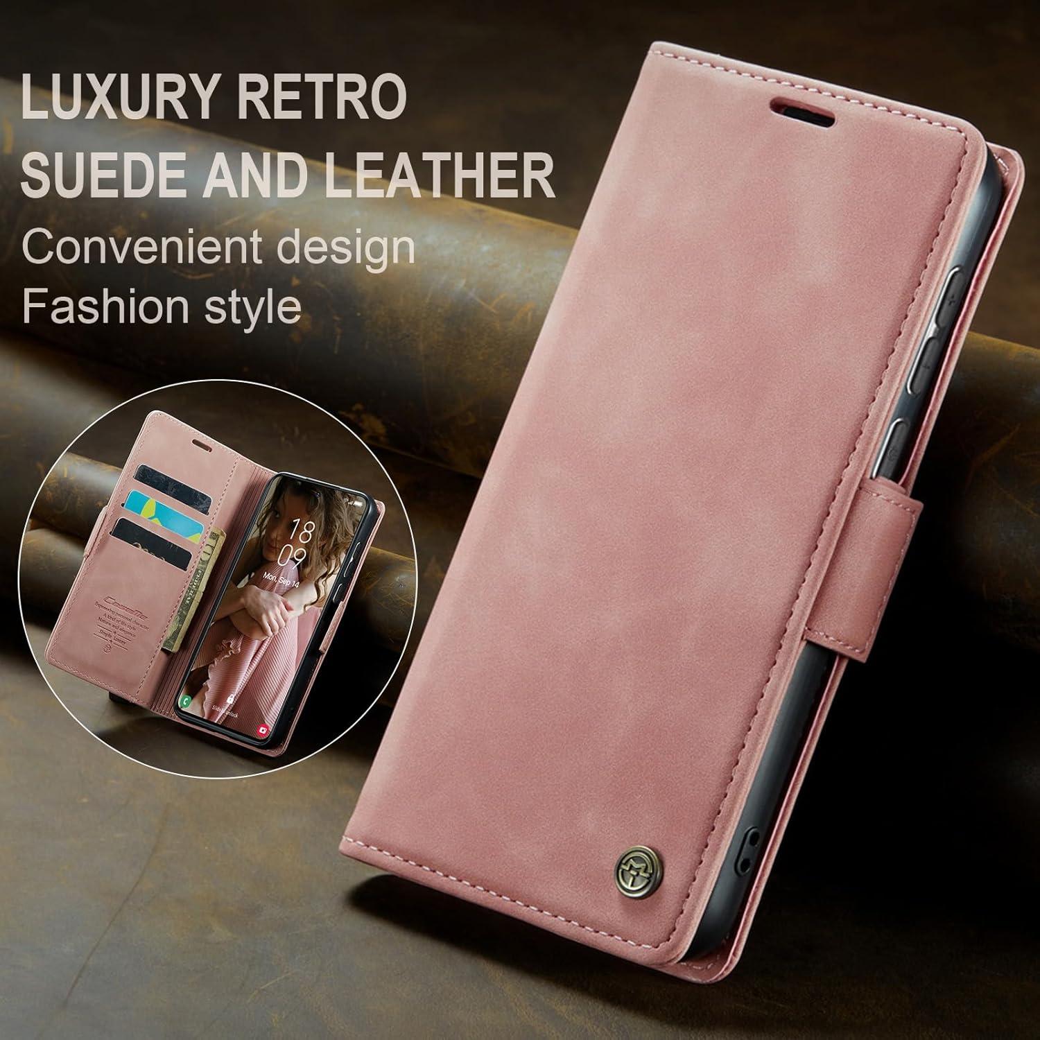 Handyhülle Samsung Galaxy S23 5G Flip Case Leder RFID Rosa