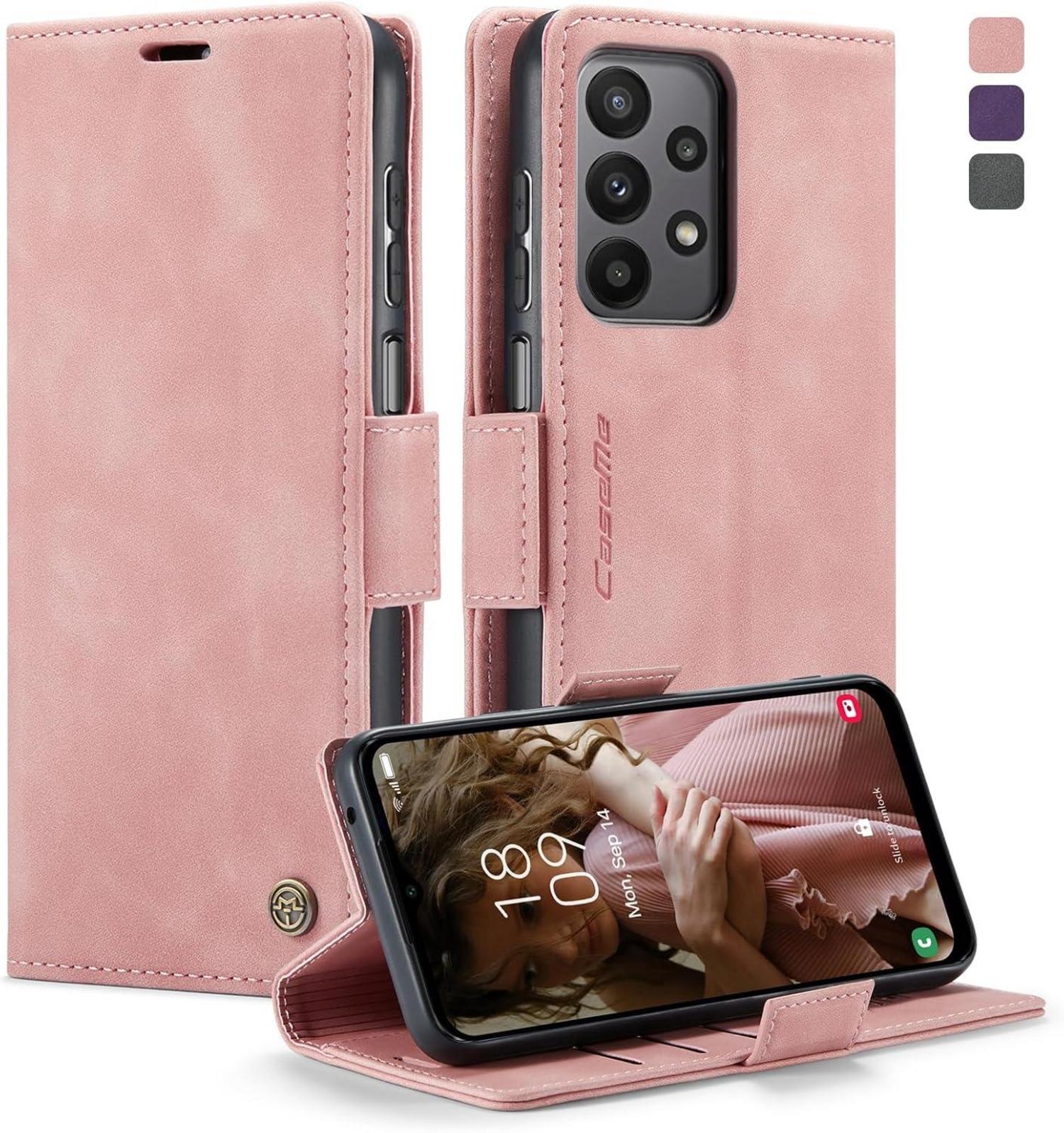 Samsung Galaxy A23 Handyhülle Premium Leder RFID Schutzhülle Flip Case