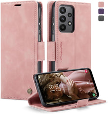 Samsung Galaxy A23 Handyhülle Premium Leder RFID Schutzhülle Flip Case