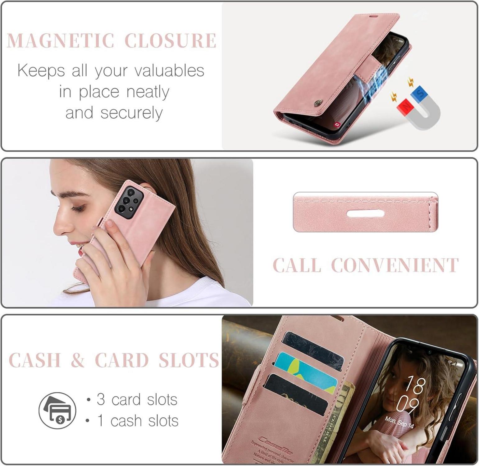 Samsung Galaxy A23 Handyhülle Premium Leder RFID Schutzhülle Flip Case