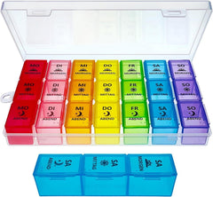 Tablettenbox 7 Tage Pillendose 3 Große Fächer Organizer Kinder ältere