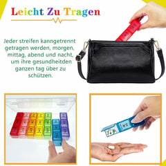 Tablettenbox 7 Tage Pillendose 3 Große Fächer Organizer Kinder ältere