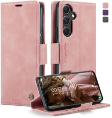 Samsung Galaxy A54 5G Handyhülle Leder RFID Standfunktion - Rosa