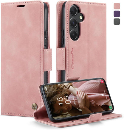 Samsung Galaxy A54 5G Handyhülle Leder RFID Standfunktion - Rosa