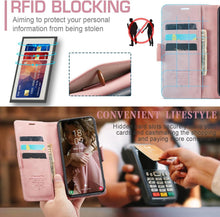 Samsung Galaxy A54 5G Handyhülle Leder RFID Flip Case Rosa