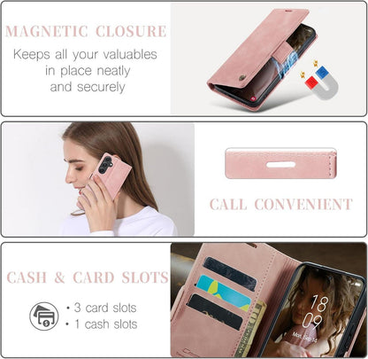 Samsung Galaxy A54 5G Handyhülle Leder RFID Standfunktion - Rosa