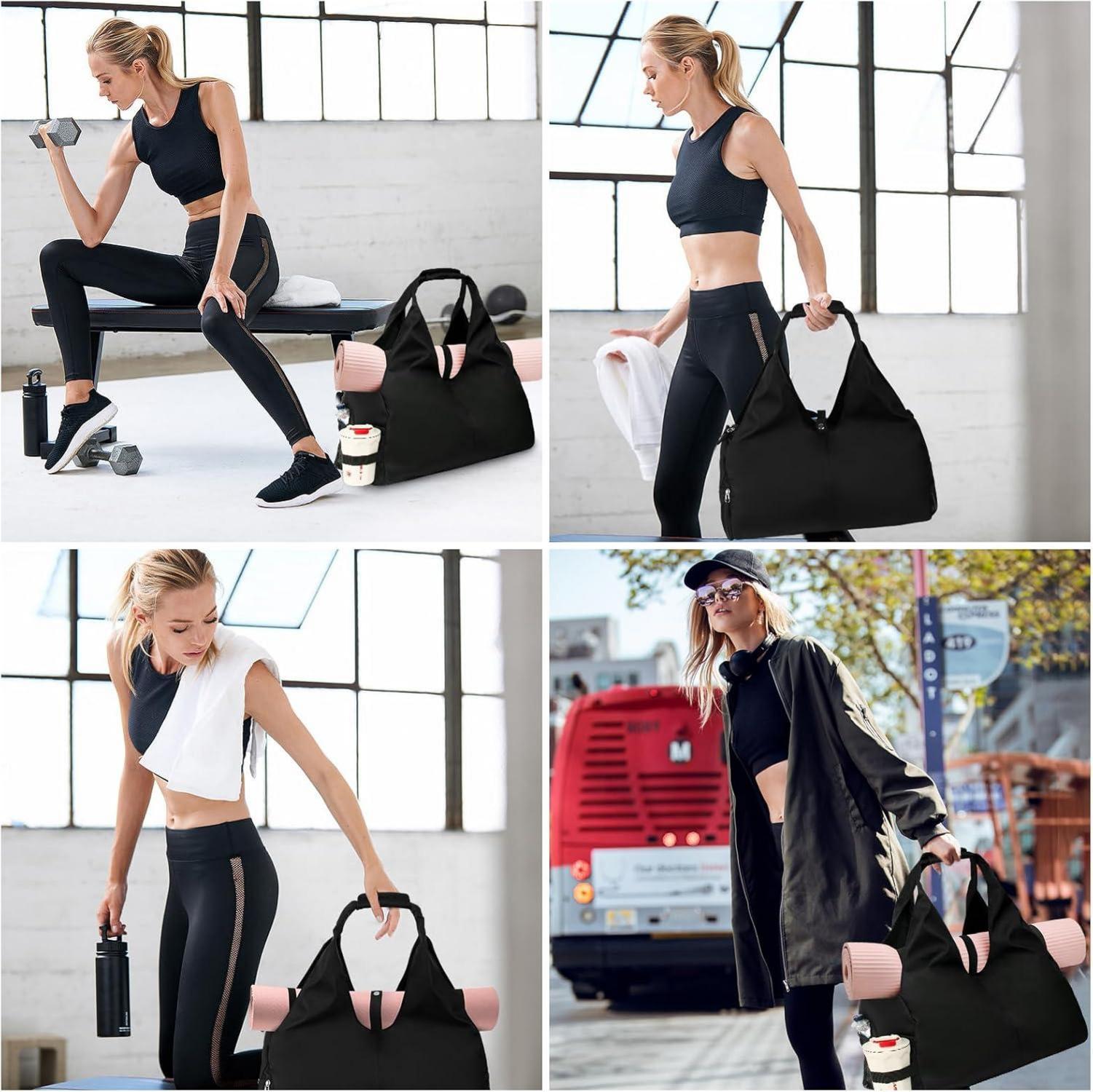 Sporttasche Damen Yogatasche mit Schuhfach, wasserdicht, für