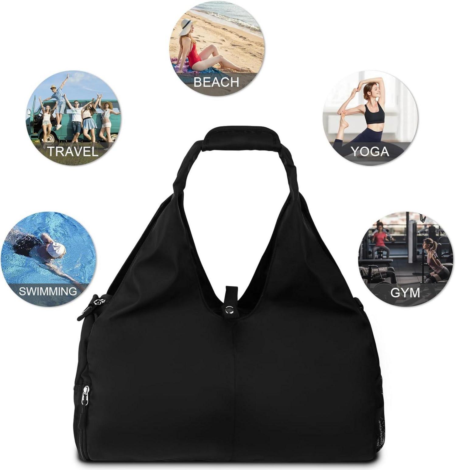 Sporttasche Damen Groß mit Schuhfach wasserdicht für Yogamatten
