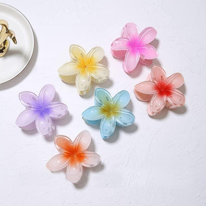 6er Set Blumen Haarklammer groß rutschfest für Haarstyling