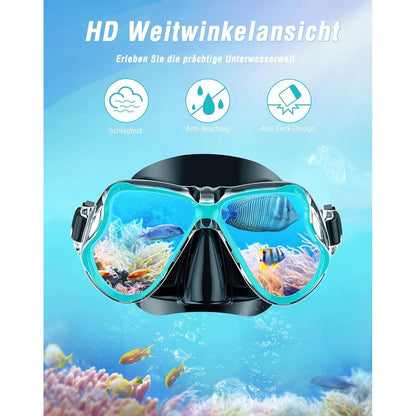 QcoQce Trocken Schnorchelset - Panorama-Weitblick Tauchmaske