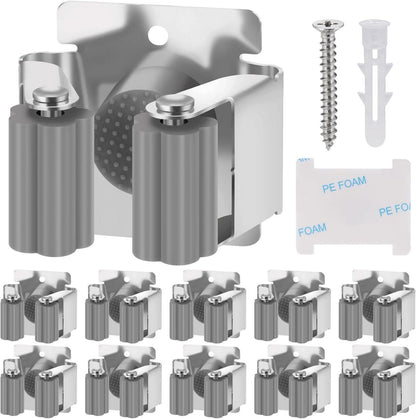 Moppbesenhalter Wand Edelstahl Gartengerätehalter 10 Stück