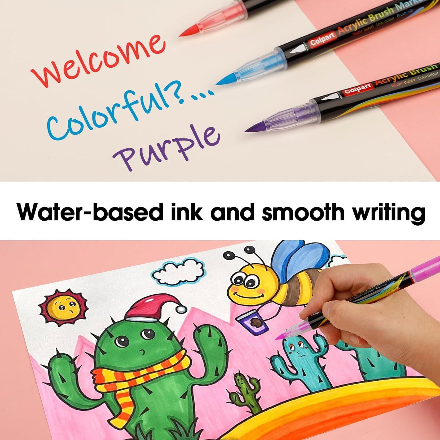 Acrylstifte für Steine 48 Farben wasserfest Marker Set Holz Keramik Glas Metall