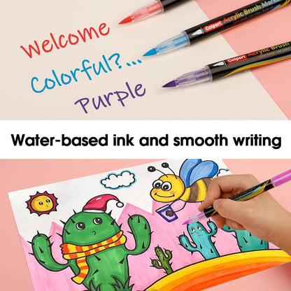 Acrylstifte für Steine 48 Farben wasserfest Marker Set Holz Keramik Glas Metall