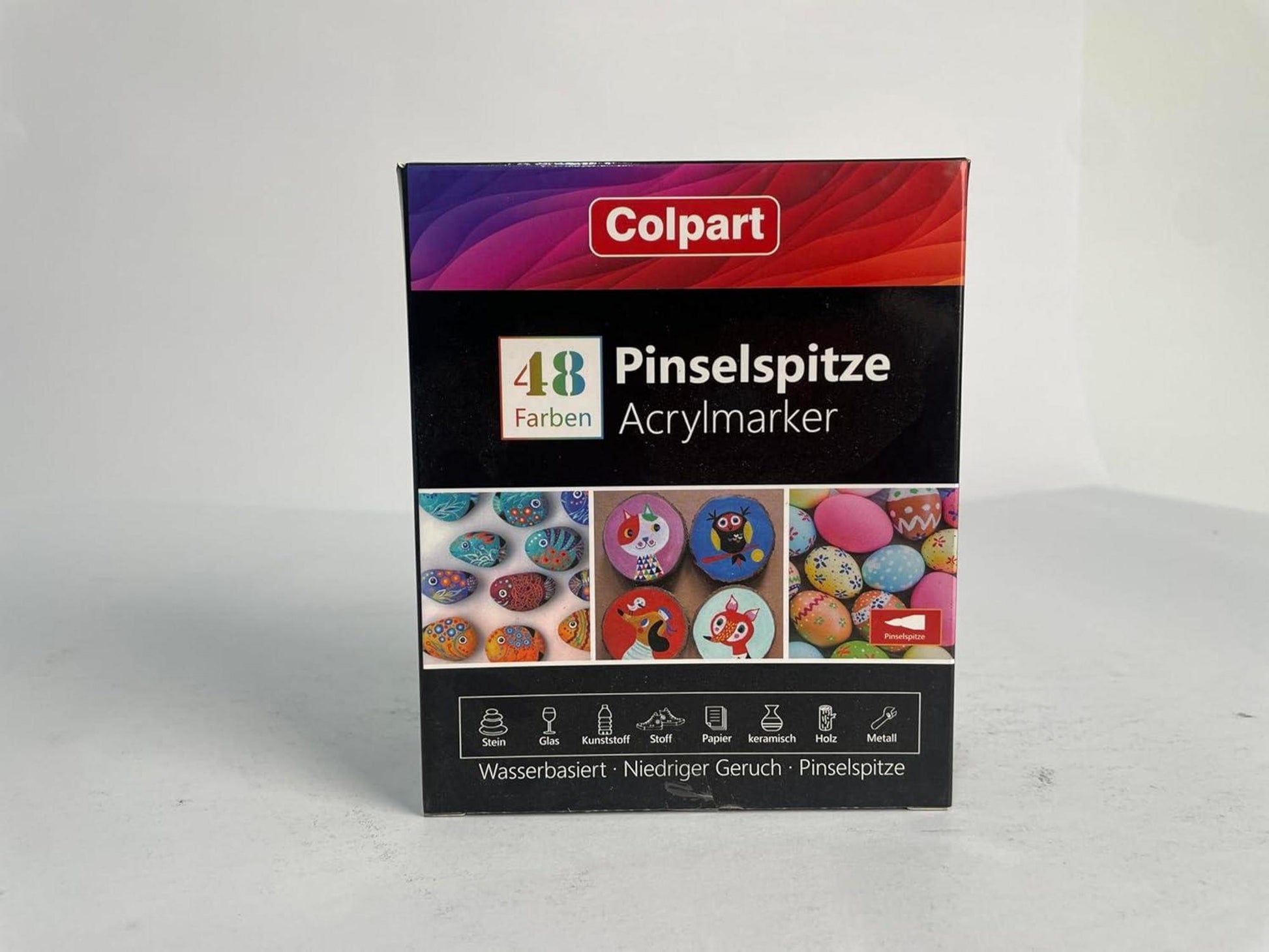 Acrylstifte für Steine 48 Farben wasserfest Marker Set Holz Keramik Glas Metall