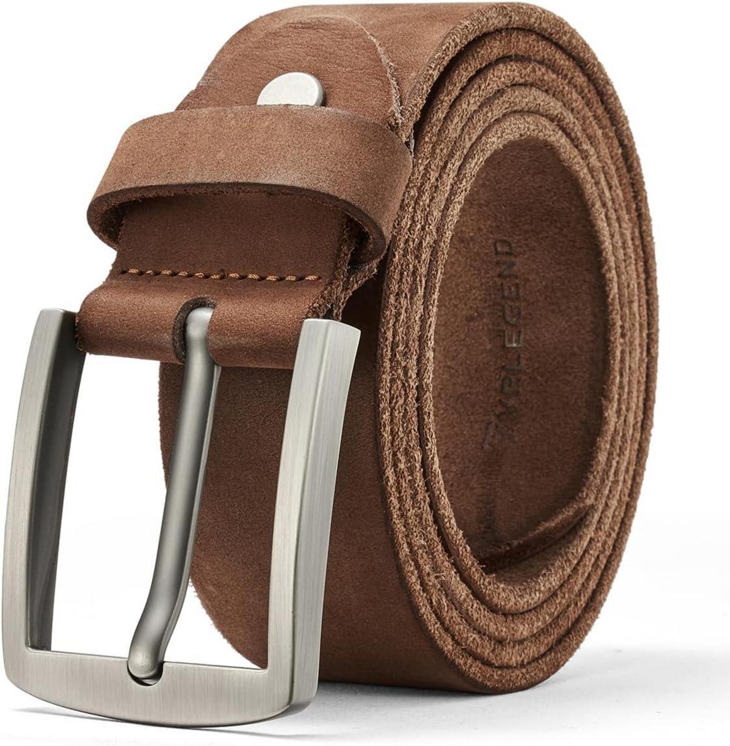 Herren Ledergürtel Echtleder Vollleder 3.8cm Breit Geschenkbox Braun