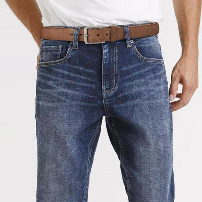 Herren Ledergürtel Vollleder Echtleder 3.8cm Braun Geschenkbox 105cm