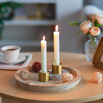 Goldene Kerzenständer Set für festliche Tischdekoration - 6-teilig