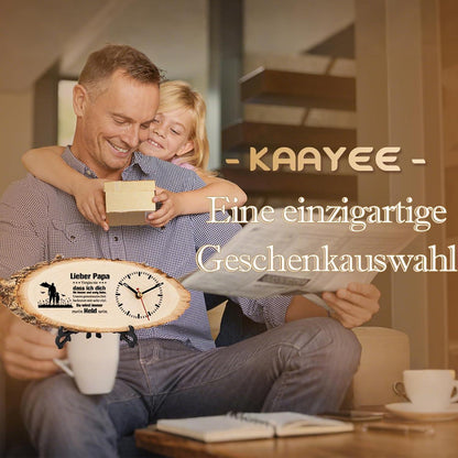 Holzuhr Geschenke für Papa Weihnachten Geburtstag Vatertag