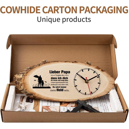 Holzuhr Geschenke für Papa Weihnachten Geburtstag Vatertag