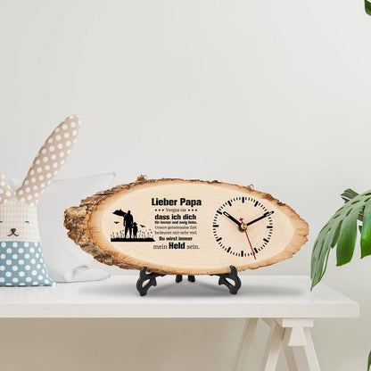 Holzuhr Geschenke für Papa Weihnachten Geburtstag Vatertag