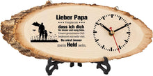 Holzuhr Geschenk Vater Weihnachten Geburtstag Vatertag