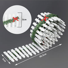 Miniatur Holzzaun Weihnachtszaun LED Beleuchtung 100cm