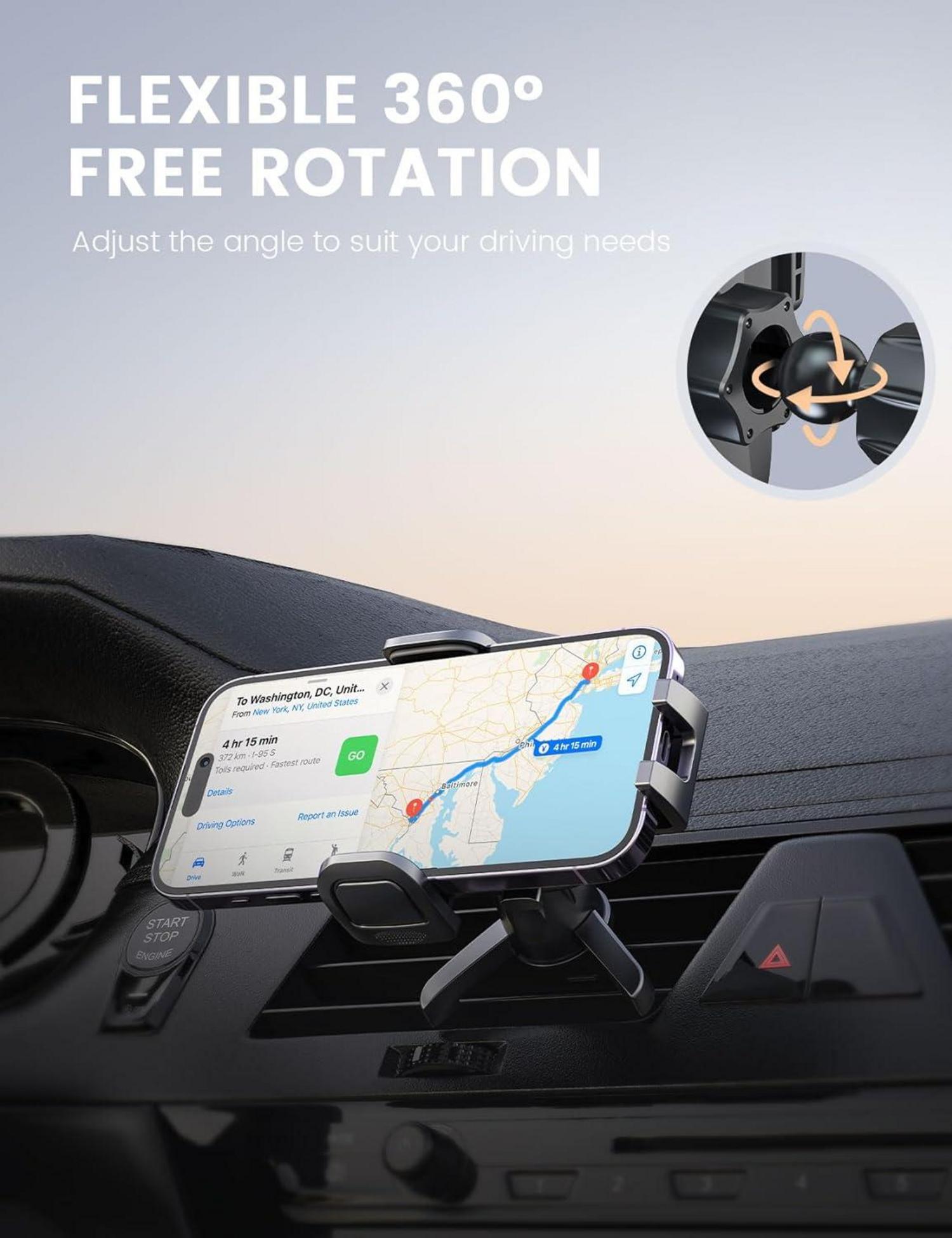 Lüftung Handyhalterung Auto 360° Drehbar KFZ iPhone Android