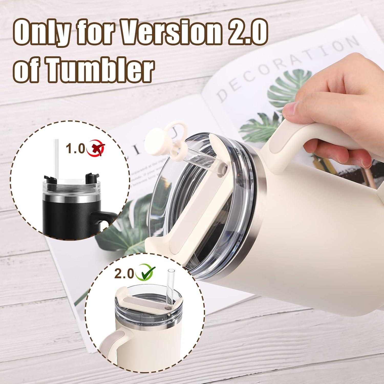 6er Set Silikon Auslaufschutz für Stanley Cup 40/30oz transparent