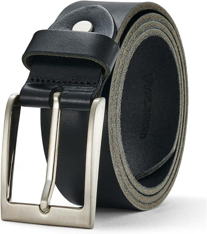 Herren Gürtel 3.8cm Echtleder Geschenkbox Schwarz