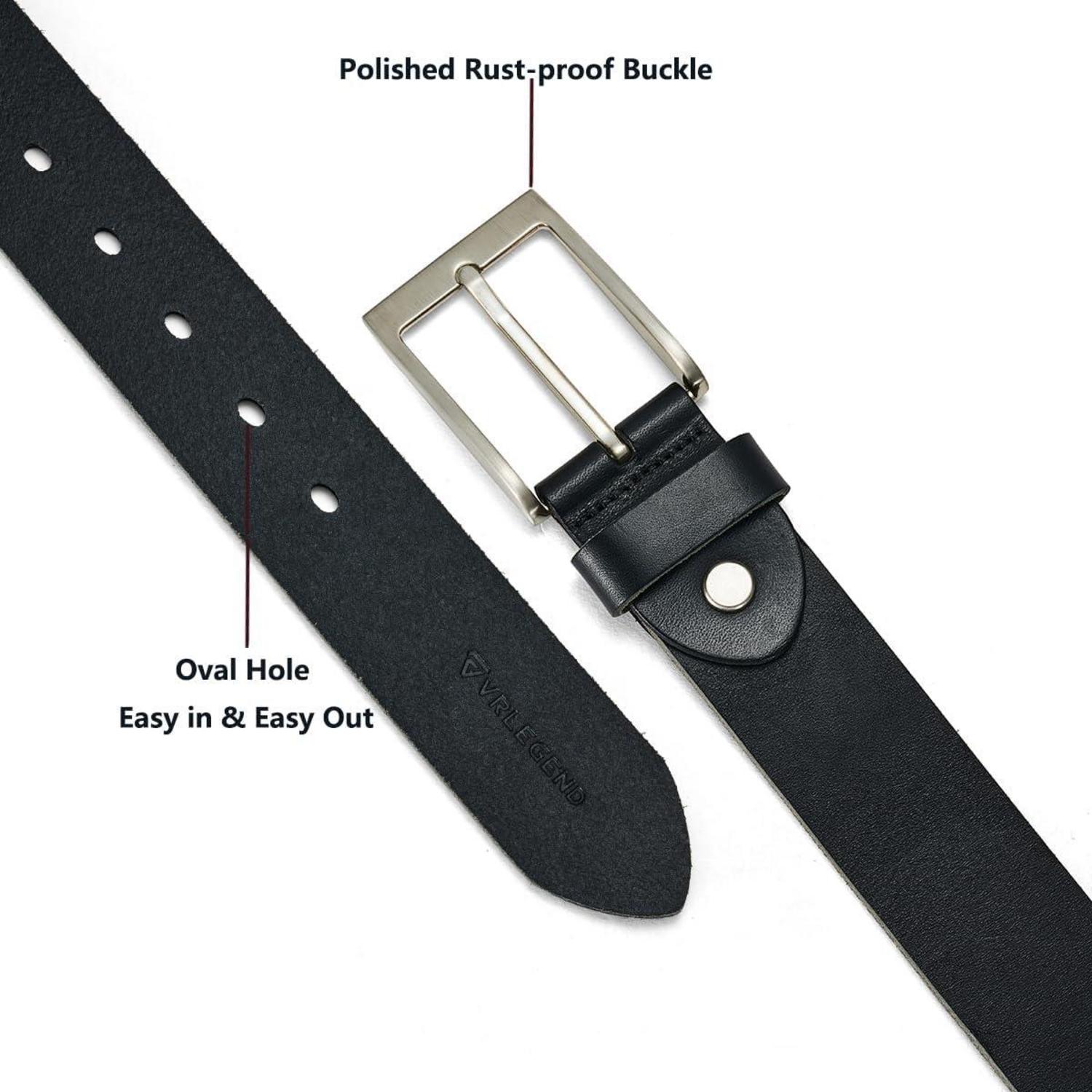 Herren Gürtel 3.8cm Echtleder Geschenkbox Schwarz