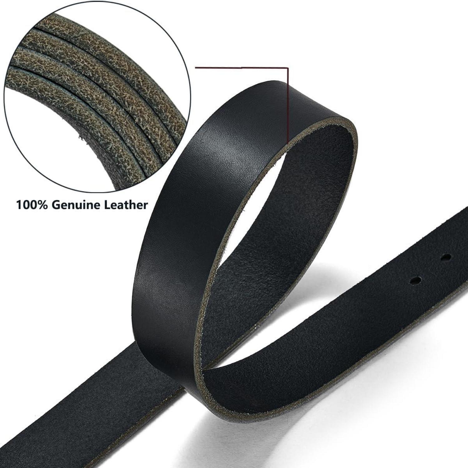 VRLEGEND Herren Ledergürtel Rindleder Schwarz 135cm Geschenkbox Echt Leder