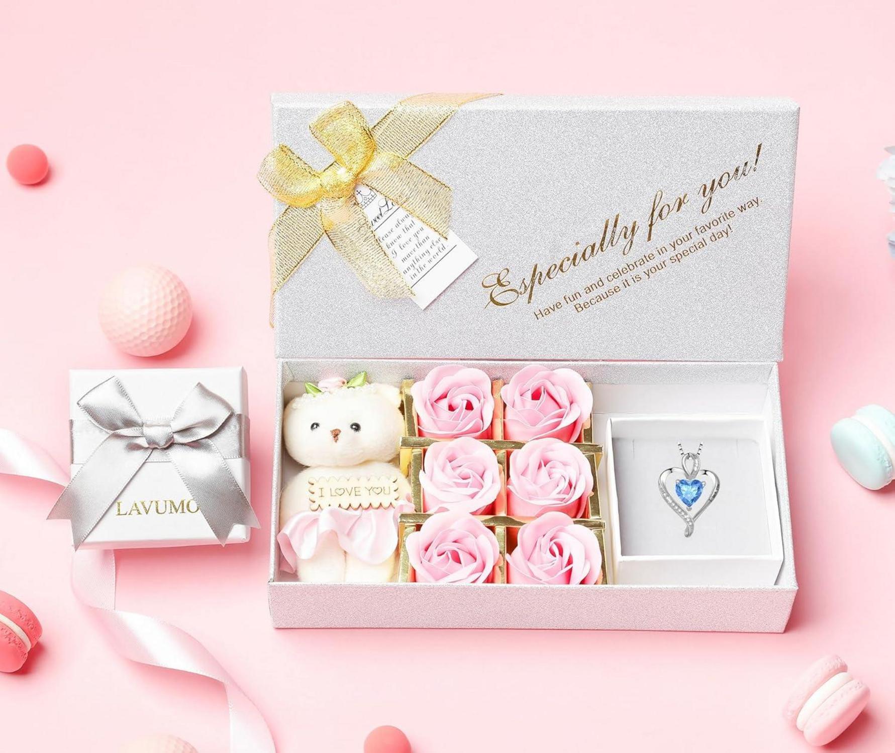 LAVUMO Herz Kette Damen Silber 925 I Love You Halskette