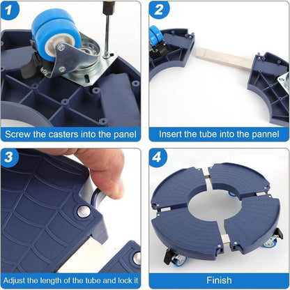 Pflanzenroller 2er-Set – Schwerlast, 360° drehbar, Ø 40-54cm