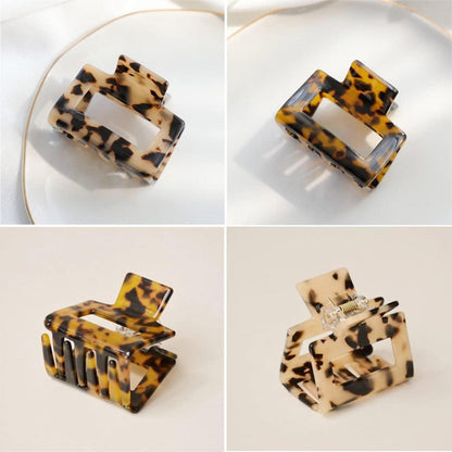 3 Damen Haarklammern Acetat Schmetterling Leo Muster