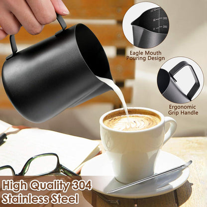 Milchkännchen Edelstahl 350ml Milch Aufschäumen Cappuccino