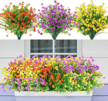 12er Set UV-beständige künstliche Blumen für Balkon & Garten