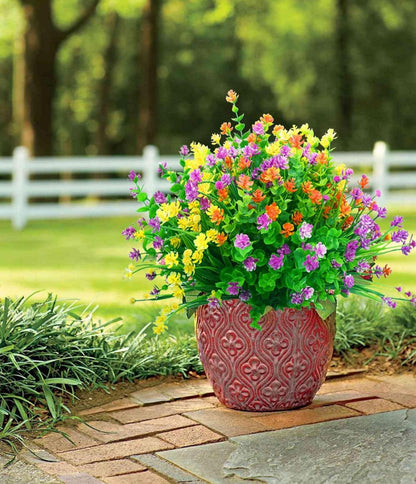 Künstliche Blumen Balkon 12 Bündel UV Beständig Deko 35 cm