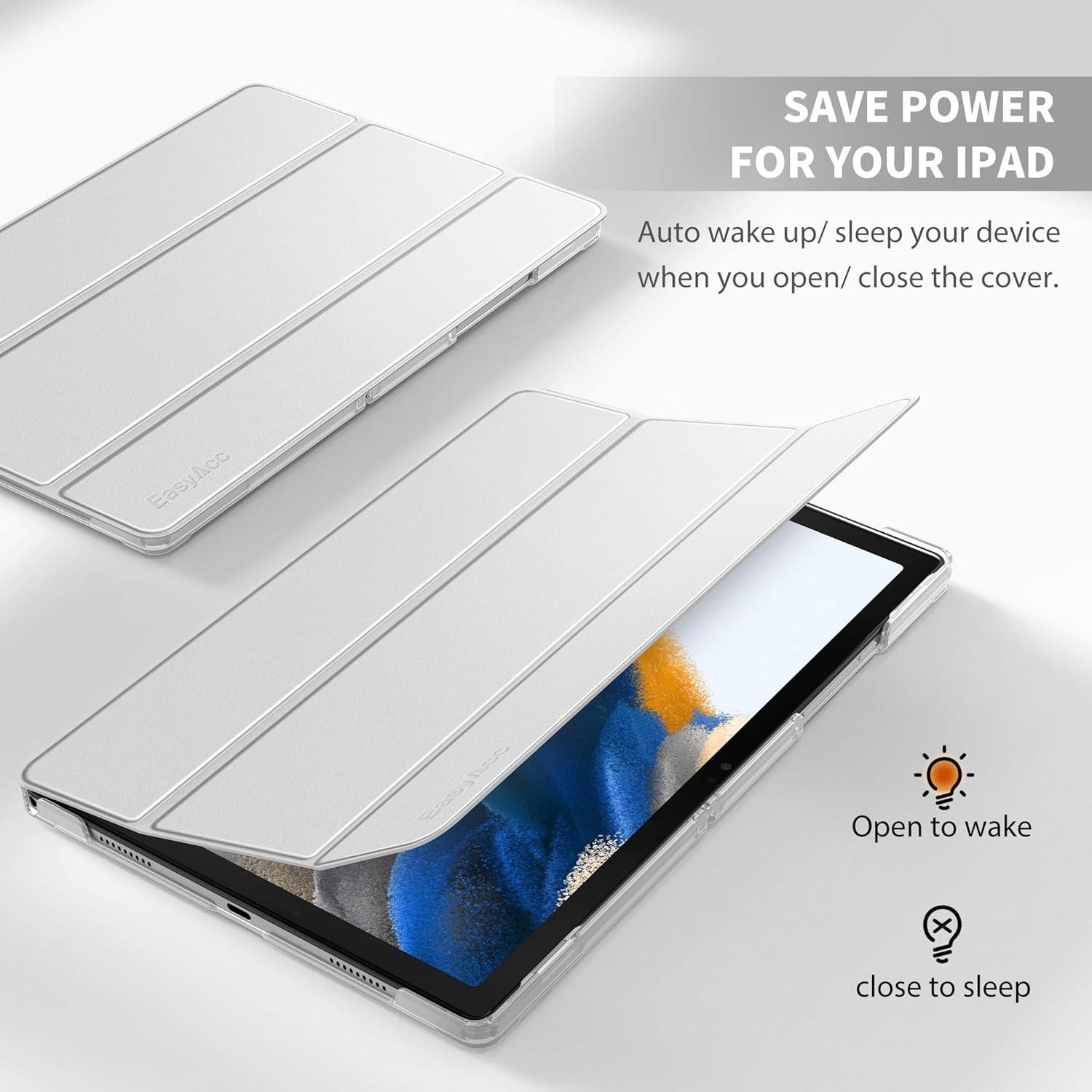 Hülle für Samsung Galaxy Tab A8 2022/2021 Standfunktion Silber