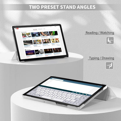 Hülle Samsung Galaxy Tab A8 2022/2021 Ultra Dünn Silber Standfunktion