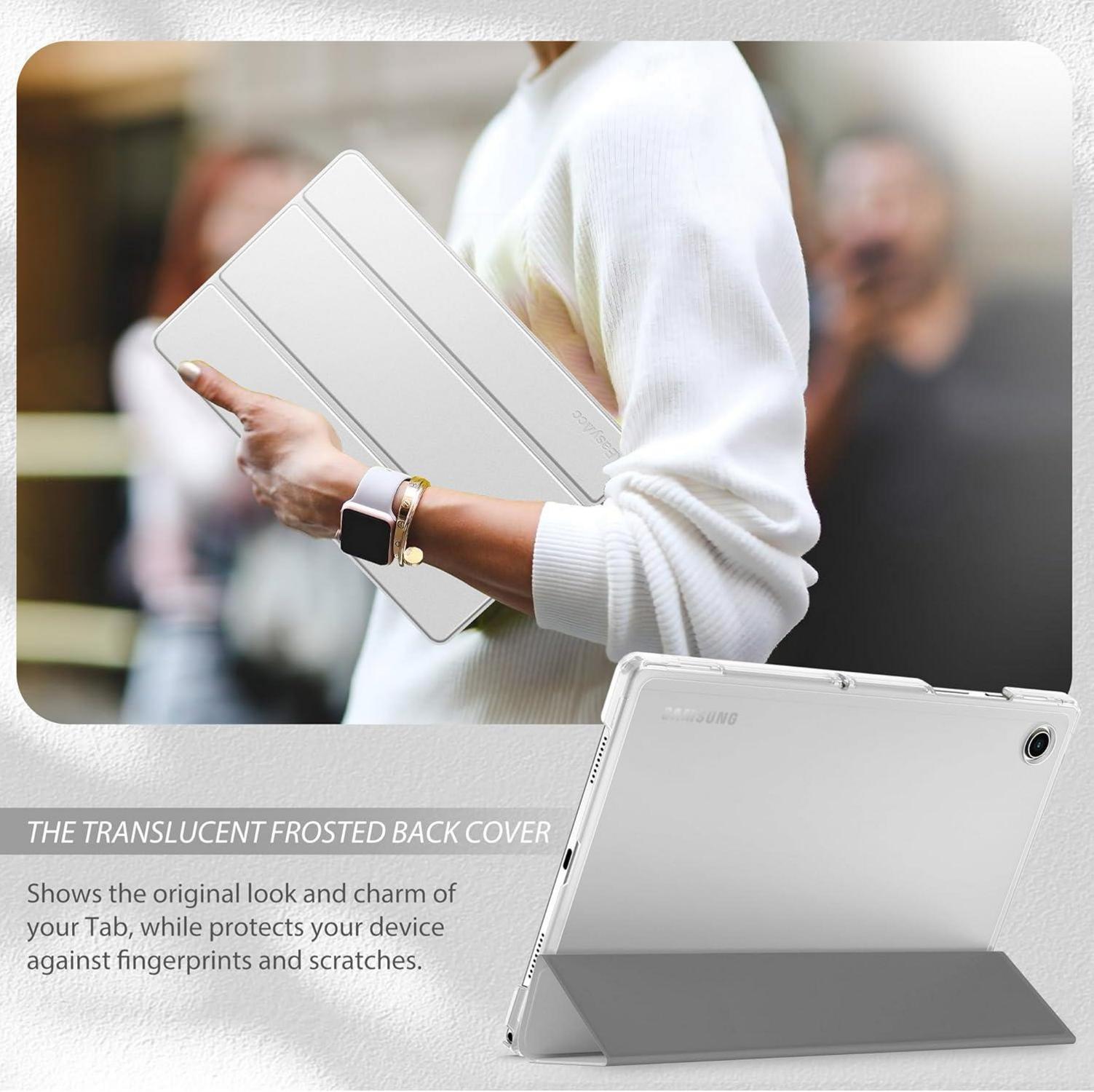 Samsung Galaxy Tab A8 Hülle 2022/2021 Ultra Dünn Transluzent Matt Silber